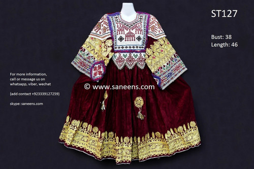 afghani dress, gypsy vintage apparels