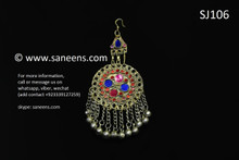 afghan jewelry, kuchi forehead pendant 