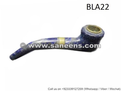 afghan muslim handmade lapis stone smoking pipe