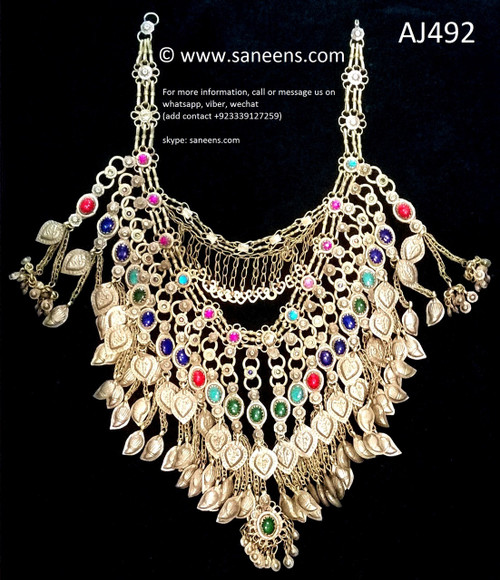 afghan jewelry, kuchi necklace