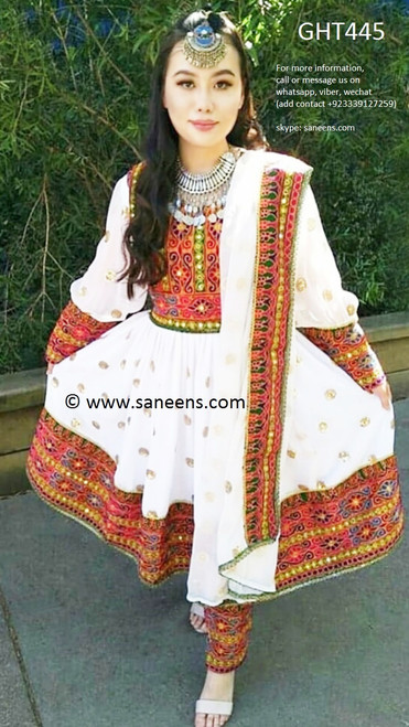 afghan clothes, pashtun model dress
