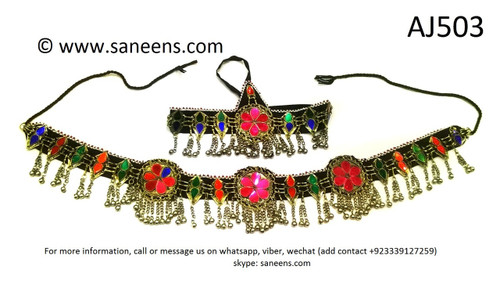 afghan kuchi jewelry set, pashtun singer jewellery