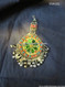 afghan nomad tika pendant, bellydance costuming jewelry pendant
