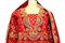 pashtun bridal frock in red color