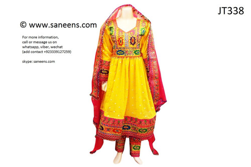 afghan clothes, pashtun women nikah dress
