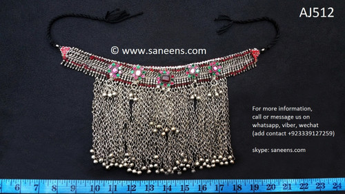 afghan jewelry, kuchi vintage necklace
