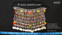 afghan jewelry, kuchi ethnic necklace with coins