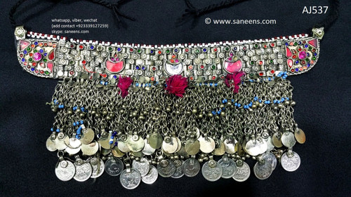 afghan jewelry, kuchi ethnic necklace