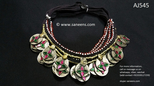 afghan jewelry, kuchi necklaces