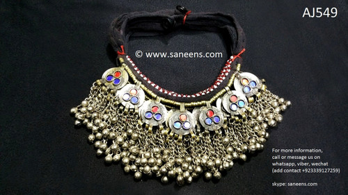 afghan jewelry, kuchi long necklaces
