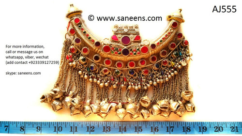 afghan jewelry, kuchi ethnic necklace