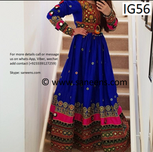 New traditional kuchi mirror yakhan  style clothes in blue color