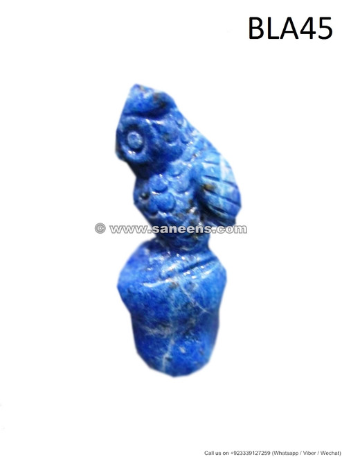 lapis lazuli stone owl, handmade afghan lapis stone artifact