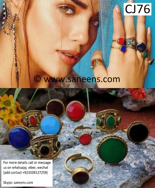New afghan fashionable boho turkmen rings
