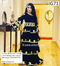 Traditional Aryana Saeed black dress in golden embroidery