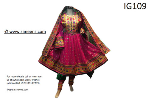 New afghan ethnic nomad style pink dress