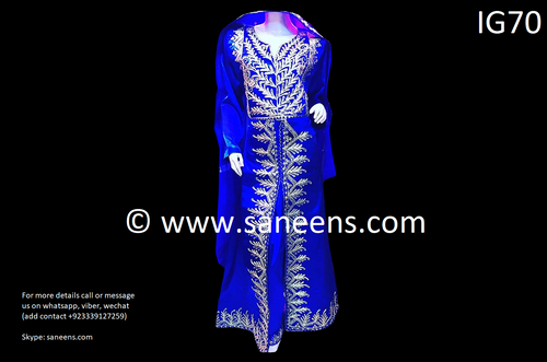 New afghan bridals hard embroidery long dress by saneens 
