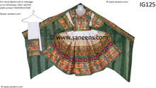 New afghan clothes in green embroidery