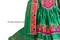 New afghan green gown with red embroidery