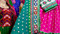 pink and green color pathani dress