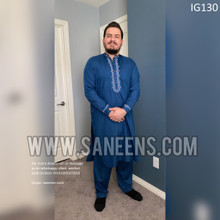 New afghan men clothes with simple embroidery 