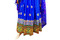 afghan fashion long gown in blue satin