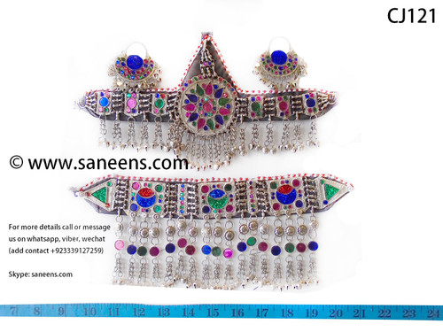 Afghan fashion white jewellery set