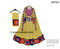 New afghan bridals embroidery dress by saneens in yellow color
