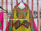 Afghan kuchi style yellow embroidery dress