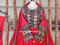 Afghan red color embroidery dress