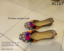 Traditional Afghan simple embroidery shoes
