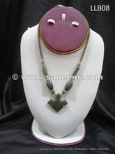 afghan jade stone necklace