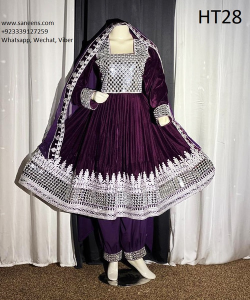 deep purple color afghan wedding dress costumes