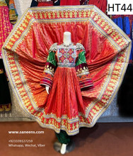 Wow Factor Afghan Dress Beautiful Banarsi Fabric in light red 
