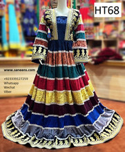 pashtun dulhan dress in multi color fabrics