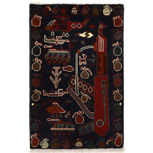  Afghanistan, Pashtun tribe, Hand knotted, Afghan rugs, Woolen war rug