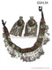afghan kuchi tribal belt with pendants