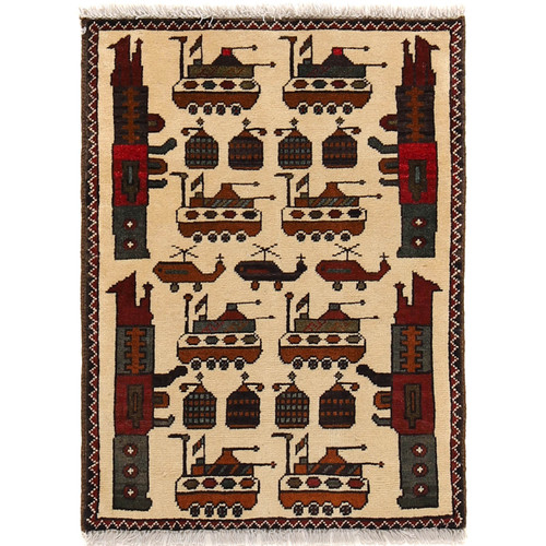 Afghanistan, Pashtun Tribe, Woolen War Rugs, Hand-Knotted