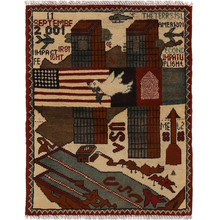 Hand knotted, Pashtun tribe, Afghan rugs, Woolen war rug,  Afghanistan, 