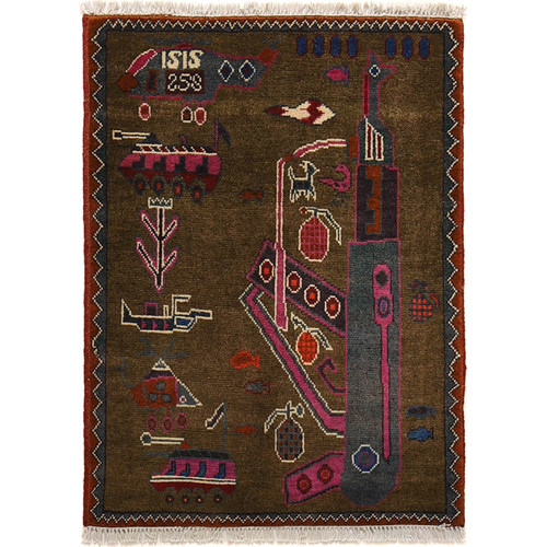 Pashtun, War rug, hand-Knotted, afghan, women,  Trible, war rug 