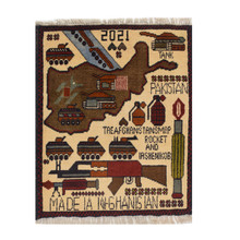 War Rug, Traditional Crafts,  Hand-Knotted,  Afghanistan Art,  Pashtun,