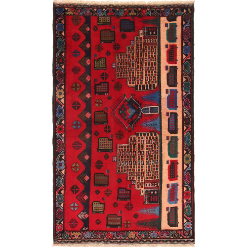 Afghan War Rug,  Pashtun War Rug, Hand-Made, War Rug, War Rug, Hand-Knotted, Afghanistan Traditional Crafts, 