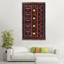 Hand-Knotted,  Afghanistan Art,  Pashtun, War Rug, 