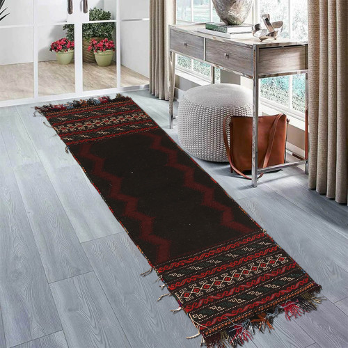 Modern Kilim Rug, Hand-Knotted Rug, 