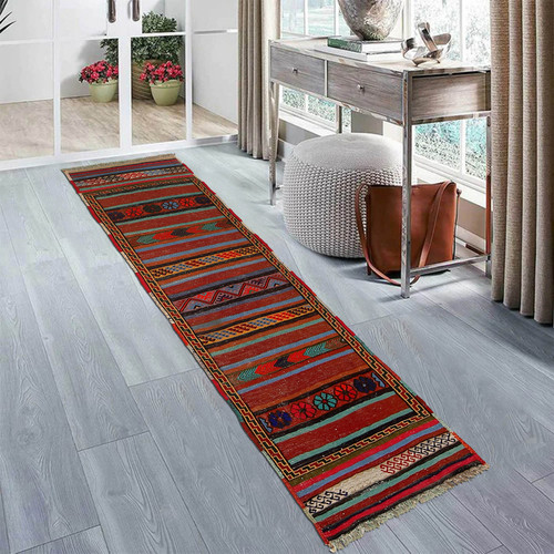 Handwoven, Afghan, Turkish, Kilim rug, 