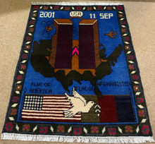 Afghan handmade rug, wool rug, Afghan battle design, Afghan