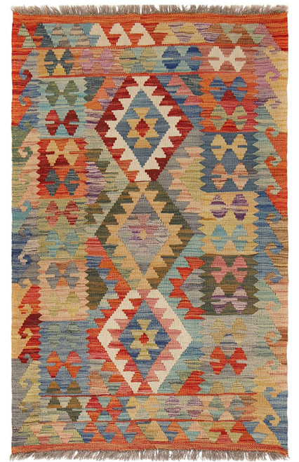 Afghan Chobi Kilim, Handwoven Kilim Kilm, Skilled Pashtun Artisan