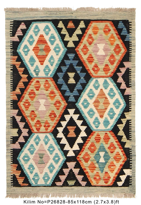 Afghan craftsmanship, kilim area rug, handmade wool rug