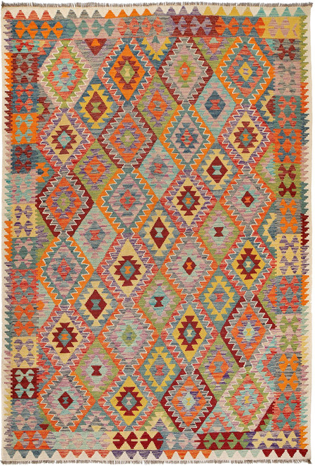 Handmade Flat Weave Afghan Chobi Kilim Kilm Wool Area Rug