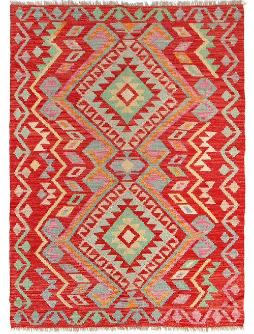 Afghan Chobi Kilim rug, handwoven wool rug, traditional Afghan carpet, cozy home rug, handmade wool rug, 